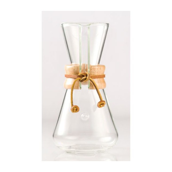 Классическая кофеварка кемекс на три чашки CHEMEX Classic CM-1C 3 порции, стекло
