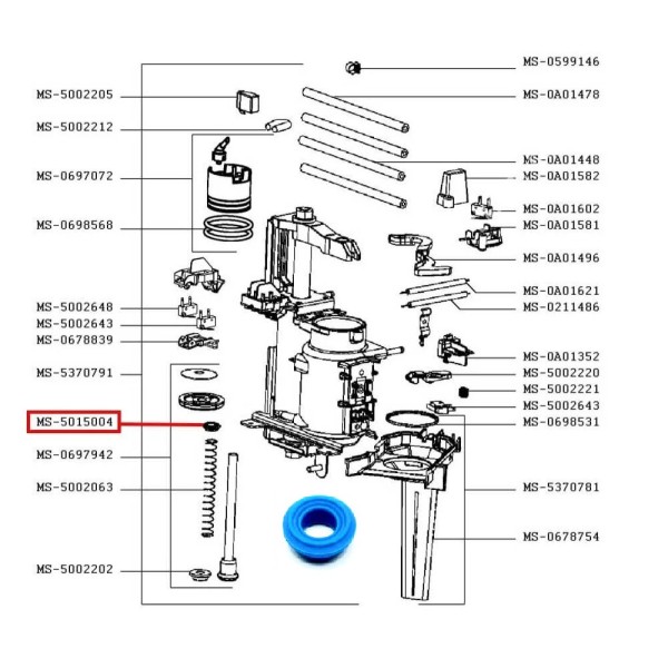 Уплотнитель ЗУ (нижний поршень) KRUPS MS-5015004