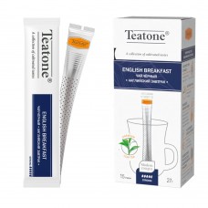 Черный чай Английский завтрак в стиках для разовой заварки TEATONE 15 стиков по 1,8г
