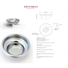 Фильтр IMS 1-порционный (корзинка для кофе в холдер) B70 1T H26,5 E 10-12 гр