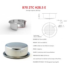 ФИЛЬТР IMS 2-порционный (корзинка для кофе в холдер) B70 2TC H28,5 E 18-22 гр