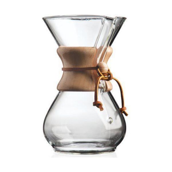 Классическая кофеварка кемекс на шесть чашек CHEMEX Classic CM-6A 6 порций, стекло