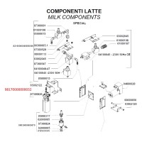 Молочный насос с кронштейном в сборе 24В NUOVA SIMONELLI TALENTO