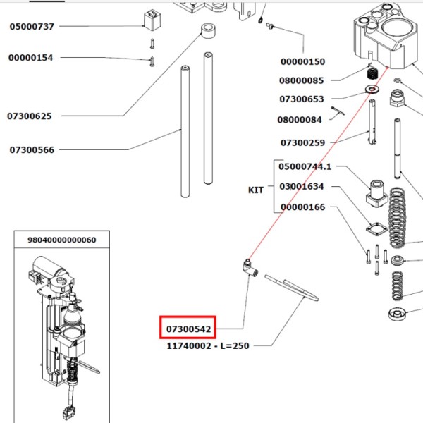 Фитинг цанговый угловой (быстроразъемный ) M6 - 4 мм NS 07300542