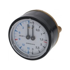 Манометр бойлера-насоса 62 мм 1/8M 0-3/0-15 бар, CASADIO, CIMBALI, PROMAC