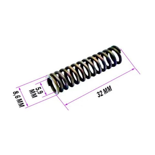 Пружина d 8,66 мм L 32 мм, ЗУ Bosch TCA, Siemens TK Surpresso S новой версии (комплект 3 шт)