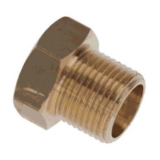 Гайка латунная для оливы ø 12mm -G. 3/8"M - HEX. 21mm - H. 20,5mm