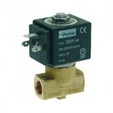 Двухходовой электромагнитный клапан PARKER 1/4FF 220-230В 50-60Гц ø 2,5мм (04100022)