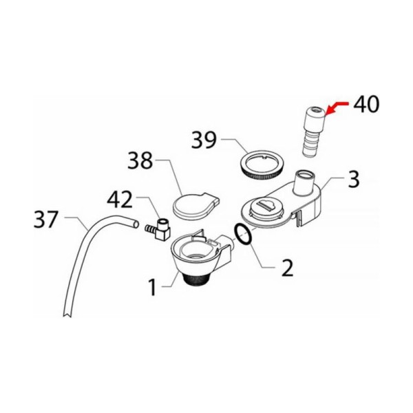 Переходник капучинатора Saeco, Philips 421941301142