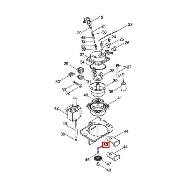 Грибовидный уплотнитель бойлера-группы DeLonghi 5332289700 силикон