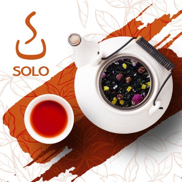 Чай Малина клубника SOLO, 100г