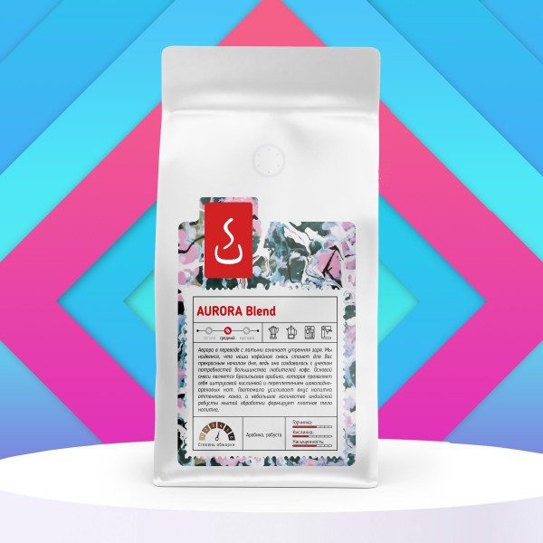 Кофе АВРОРА смесь Арабика 90% Робуста 10%  "SOLO CUP", 1000г