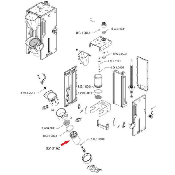 Поршень нижний ЗУ Dr.Coffee Coffeebar, Minibar, F2, F3, CoffeeCenter