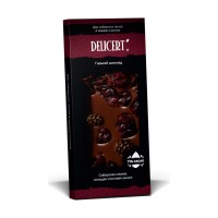 Таёжный шоколад Шишка сосновая и Клюква. Горький 71% DELICERT, 75 г