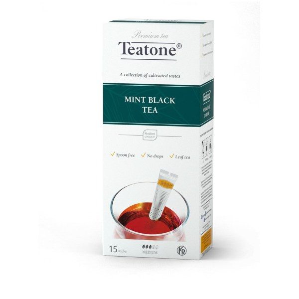 Черный чай Аромат мяты TEATONE в стиках (15шт*1,8г), 744
