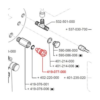 Клапан спускной d 5мм 419-077-000 CIMBALI, FAEMA