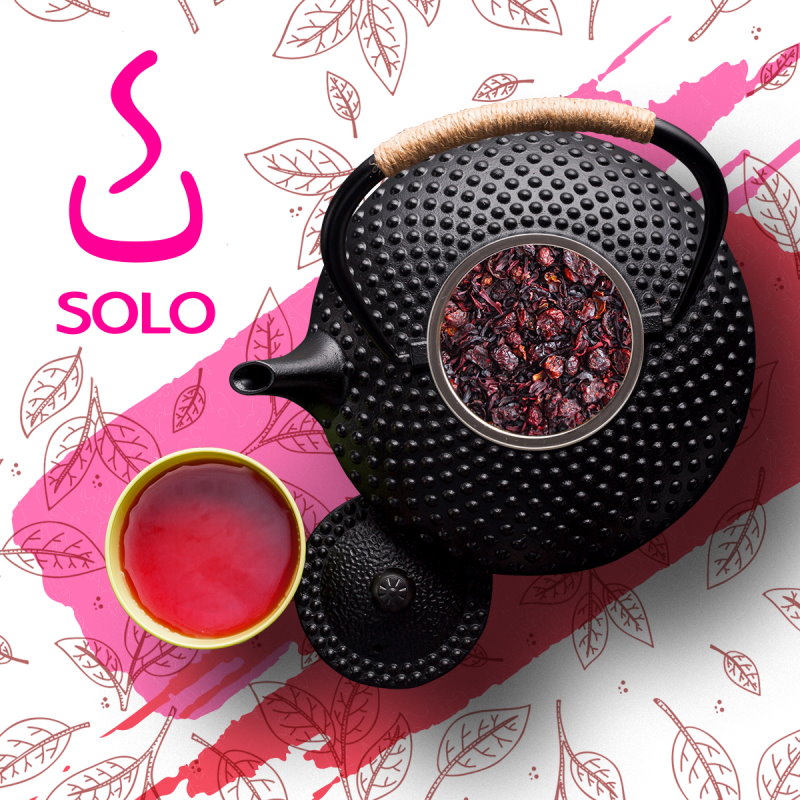 Чай "SOLO" Вишневый пунш, ПЭТ БАНКА, 120г