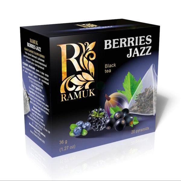 Чай черный Ягодный джаз RAMUK 20 пирамидок по 1,8 гр