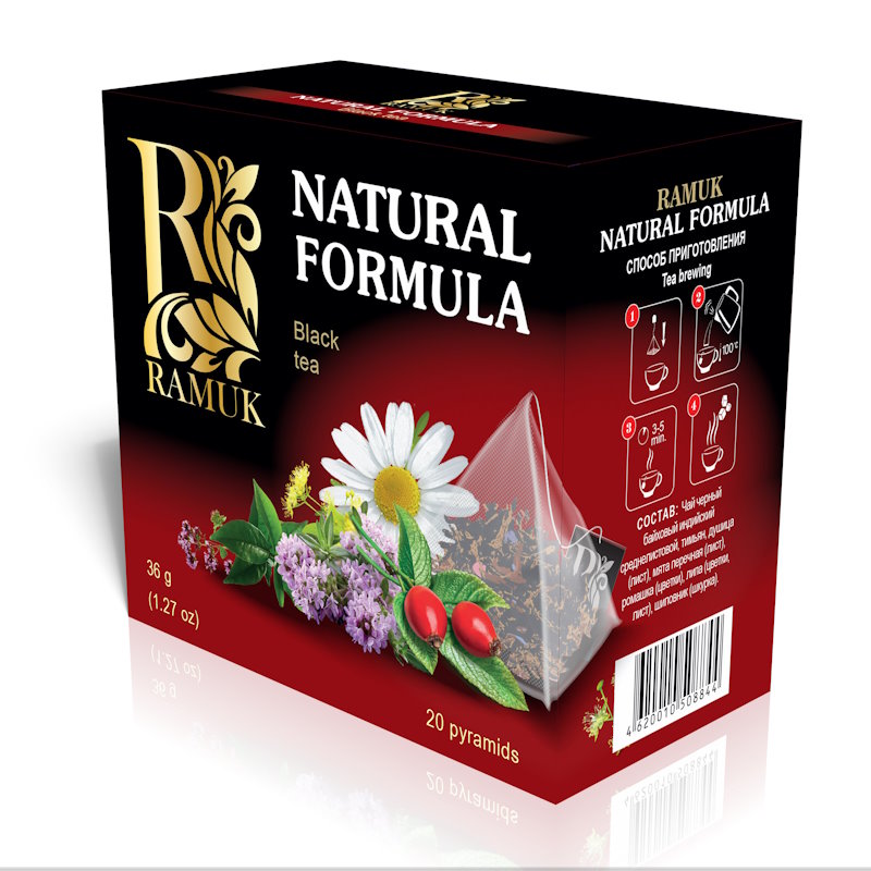 Чай черный Природная формула RAMUK 1,8гр*20 пирамид