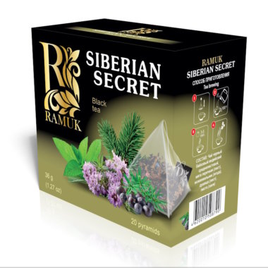 Чай черный Сибирский секрет RAMUK 20 пирамидок по 1,8 гр