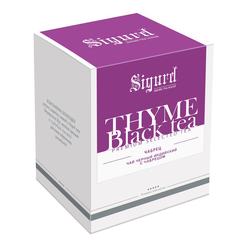Чай черный с чабрецом SIGURD 20 пирамидок по 2 гр.